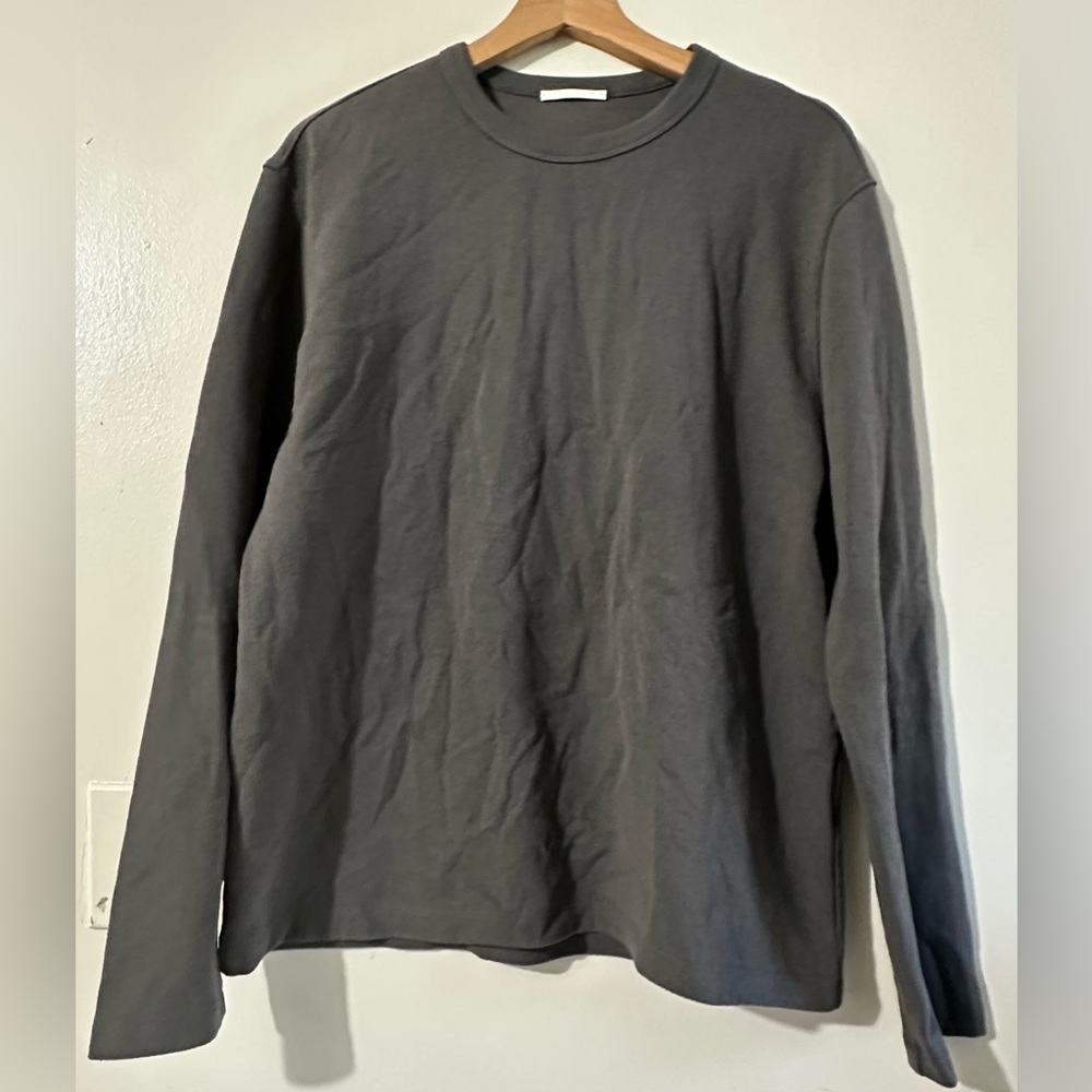 Nice rice Men's Charcoal Long Sleeve Tee